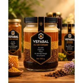 5'Lİ ARI ÜRÜNLERİ KARIŞIMI ( BAL - POLEN - ARI EKMEĞİ (PERGA ) - SIVI PROPOLİS - ARI SÜTÜ ) -  NET 850 gr